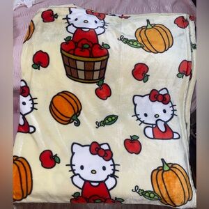 Hello Kitty Cream Fall Throw Blanket